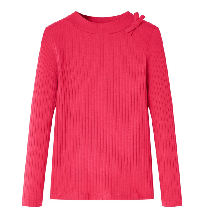T-shirt enfants à manches longues rose vif 92 | Mobilier & Déco