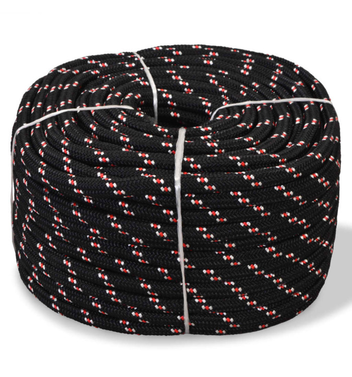 Corde de bateau Polypropylène 8 mm 100 m Noir | Mobilier & Déco