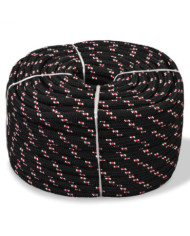 Corde de bateau Polypropylène 8 mm 100 m Noir | Mobilier & Déco