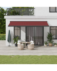 Auvent manuel rétractable bordeaux 500x300 cm | Mobilier & Déco