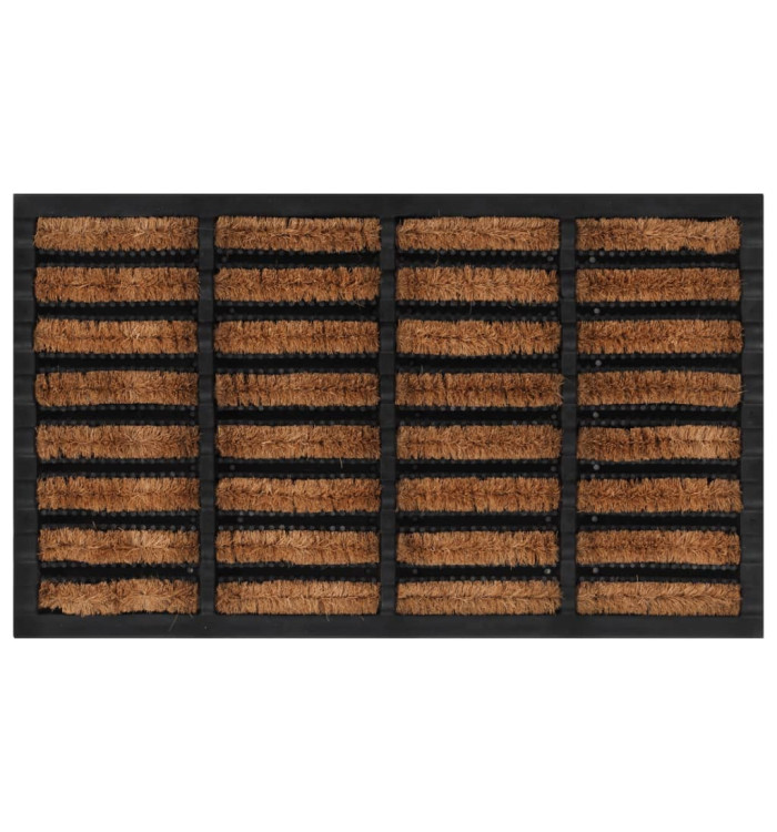 Paillasson rectangulaire 45x75 cm caoutchouc et fibre de coco | Mobilier & Déco
