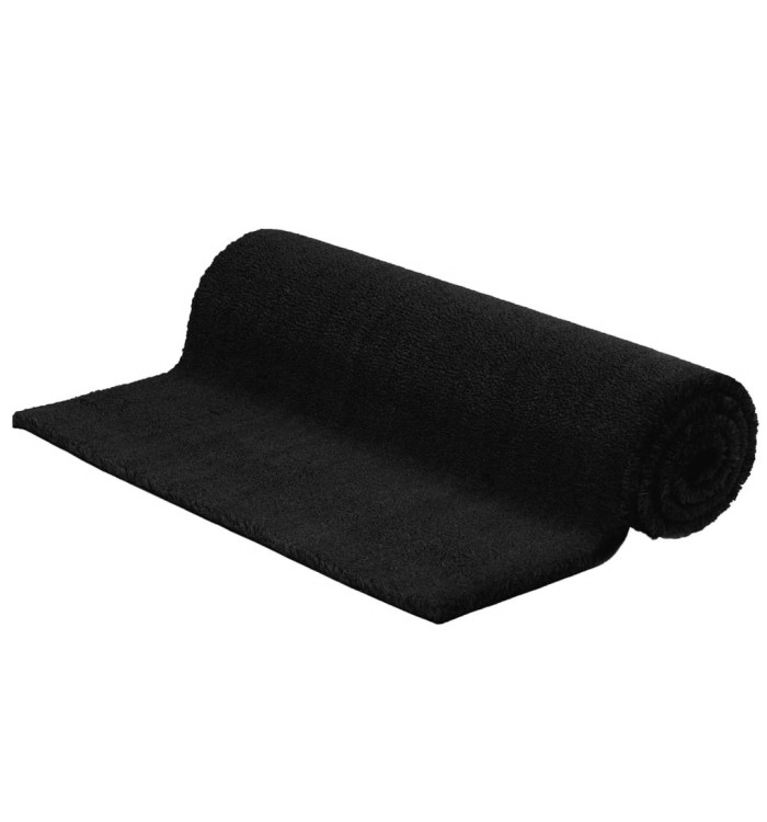 Tapis de porte noir 100x300 cm fibre de coco touffeté | Mobilier & Déco