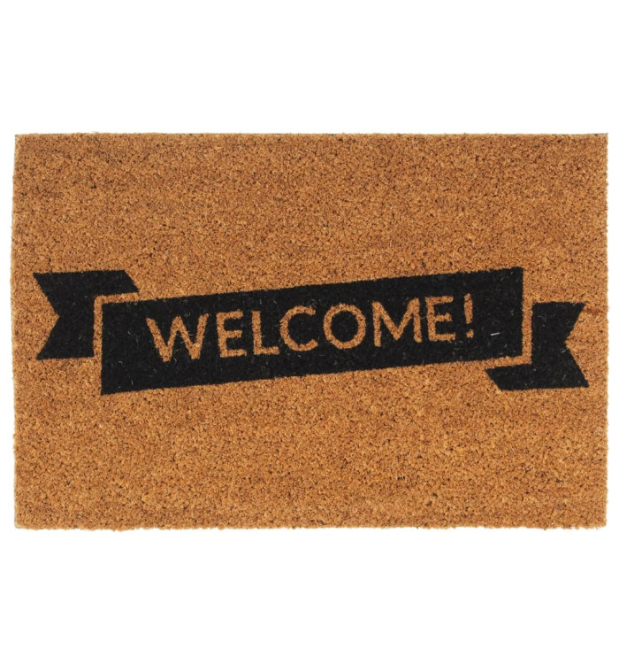 Tapis de porte naturel 40x60 cm fibre de coco touffeté | Mobilier & Déco
