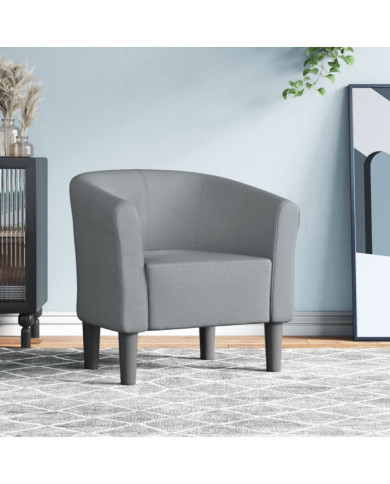 Chaise cabriolet gris clair tissu | Mobilier & Déco