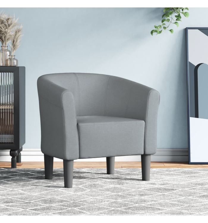 Chaise cabriolet gris clair tissu | Mobilier & Déco