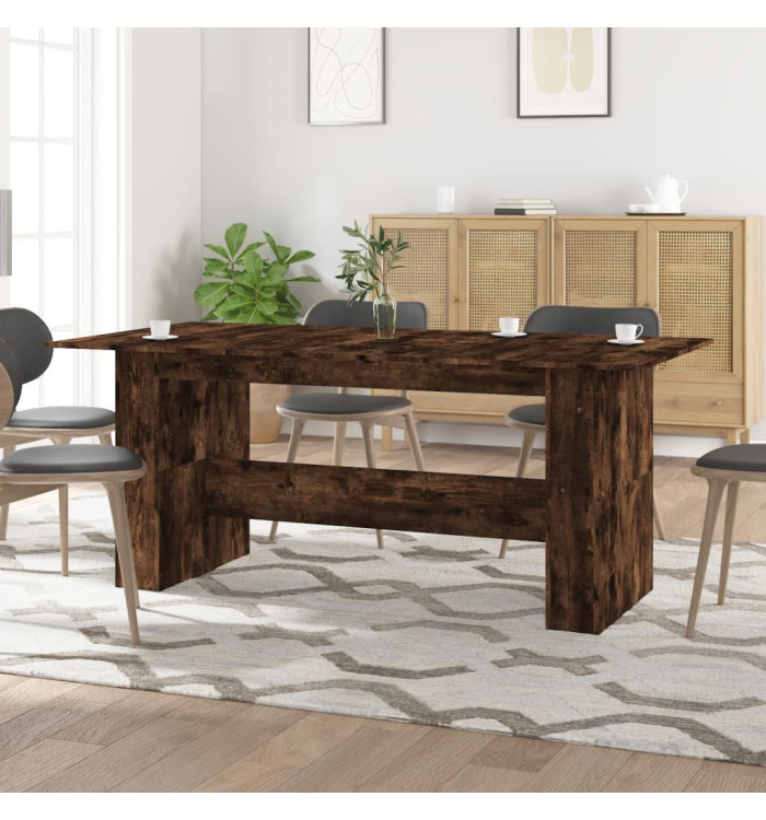 Table à dîner chêne fumé 180x90x76 cm bois d'ingénierie | Mobilier & Déco