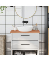Comptoir de salle de bain 80x40x2,5 cm bois massif de hêtre | Mobilier & Déco