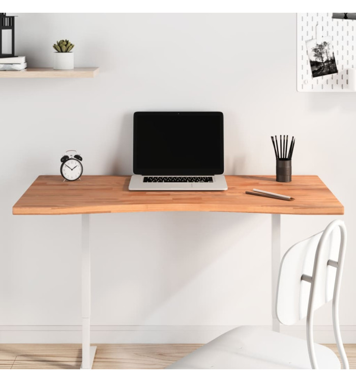 Dessus de bureau 110x(50-55)x2,5 cm bois massif de hêtre | Mobilier & Déco
