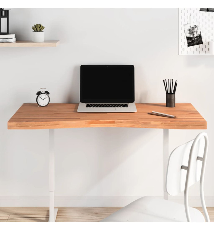 Dessus de bureau 110x(50-55)x4 cm bois massif de hêtre | Mobilier & Déco