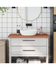 Comptoir de salle de bain 100x60x4 cm bois massif de hêtre | Mobilier & Déco