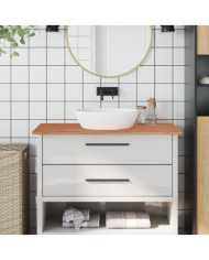 Comptoir de salle de bain 100x50x1,5 cm bois massif de hêtre | Mobilier & Déco