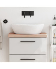 Comptoir de salle de bain 60x40x4 cm bois massif de hêtre | Mobilier & Déco