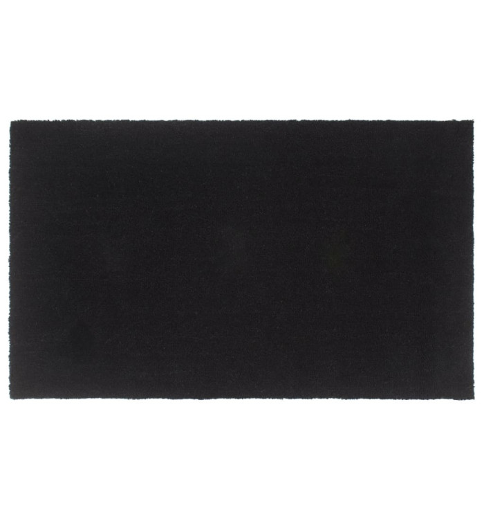 Tapis de porte noir 90x150 cm fibre de coco touffeté | Mobilier & Déco