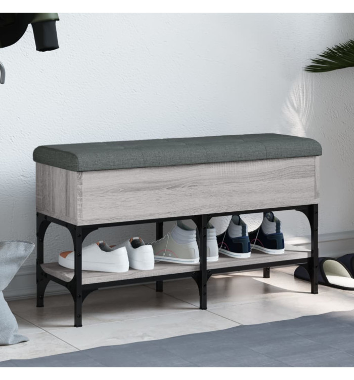 Banc à chaussures sonoma gris 82x32x45 cm bois d'ingénierie | Mobilier & Déco
