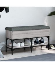 Banc à chaussures sonoma gris 82x32x45 cm bois d'ingénierie | Mobilier & Déco