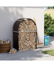 Porte-bûches marron 80x45x120 cm acier galvanisé | Mobilier & Déco