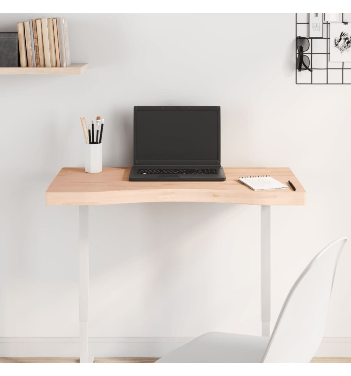 Dessus de bureau 80x(36-40)x4 cm bois massif de hêtre | Mobilier & Déco