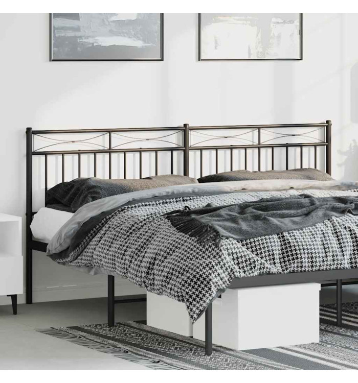 Tête de lit métal noir 180 cm | Mobilier & Déco