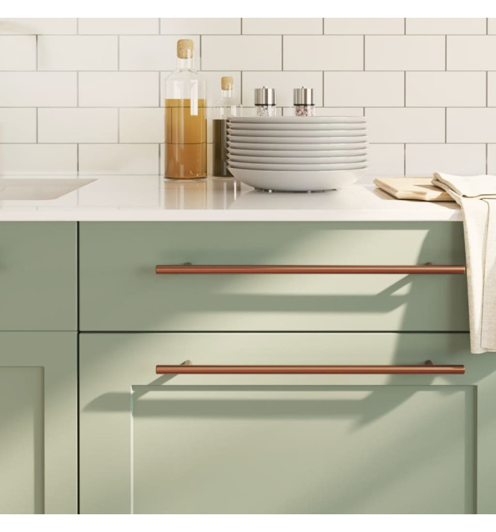 Poignées d'armoire 10 pcs bronze 320 mm acier inoxydable | Mobilier & Déco