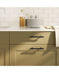Poignées d'armoire 20 pcs noir 96 mm acier inoxydable | Mobilier & Déco