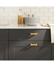 Poignées d'armoire 10 pcs doré 64 mm acier inoxydable | Mobilier & Déco