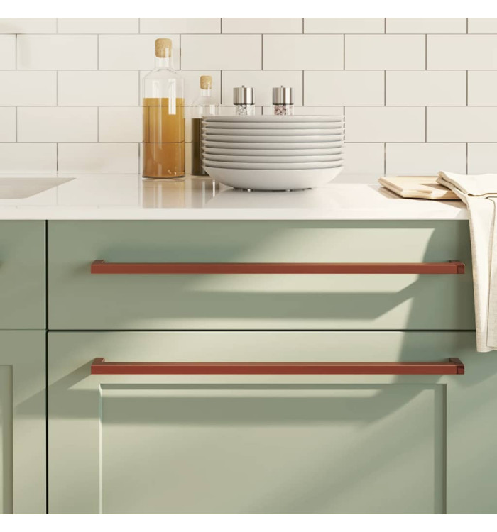 Poignées d'armoire 5 pcs bronze 480 mm acier inoxydable | Mobilier & Déco