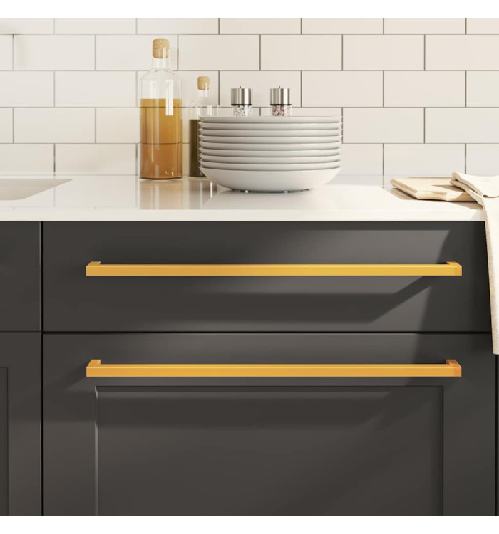 Poignées d'armoire 5 pcs doré 480 mm acier inoxydable | Mobilier & Déco