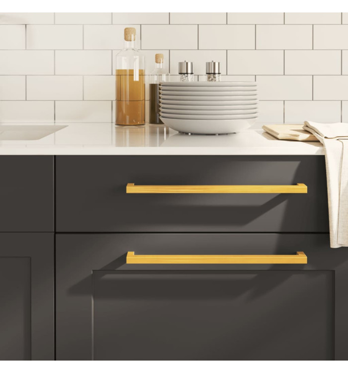 Poignées d'armoire 10 pcs doré 320 mm acier inoxydable | Mobilier & Déco