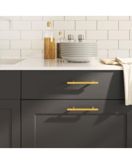 Poignées d'armoire 10 pcs doré 96 mm acier inoxydable | Mobilier & Déco