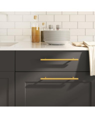 Poignées d'armoire 5 pcs doré 192 mm acier inoxydable | Mobilier & Déco