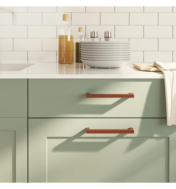 Poignées d'armoire 10 pcs bronze 160 mm acier inoxydable | Mobilier & Déco