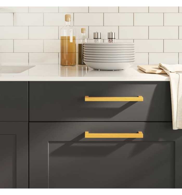 Poignées d'armoire 10 pcs doré 192 mm acier inoxydable | Mobilier & Déco