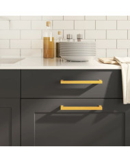 Poignées d'armoire 10 pcs doré 192 mm acier inoxydable | Mobilier & Déco