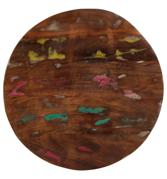 Dessus de table Ø 50x1,5 cm rond bois massif de récupération | Mobilier & Déco