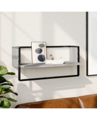 Étagère murale avec barre sonoma gris 65x25x30 cm | Mobilier & Déco