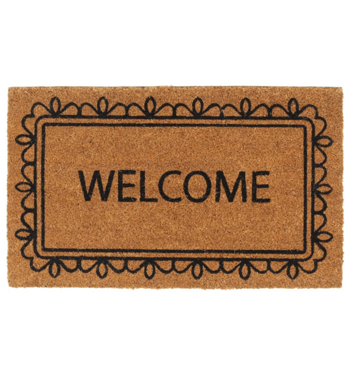 Tapis de porte naturel 45x75 cm fibre de coco touffeté | Mobilier & Déco