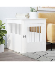Meuble de cage pour chiens blanc 64,5x80x71cm bois d'ingénierie | Mobilier & Déco