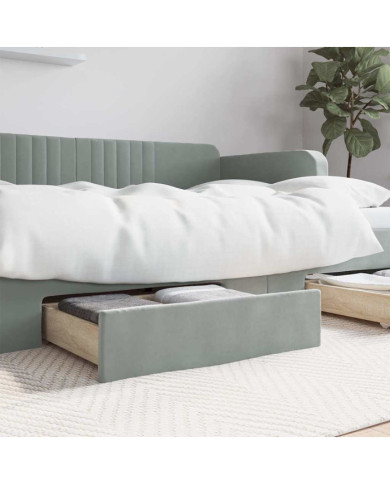 Tiroirs de rangement dessous de lit 2 pcs gris clair | Mobilier & Déco