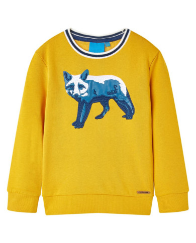 Sweatshirt pour enfants ocre 128 | Mobilier & Déco