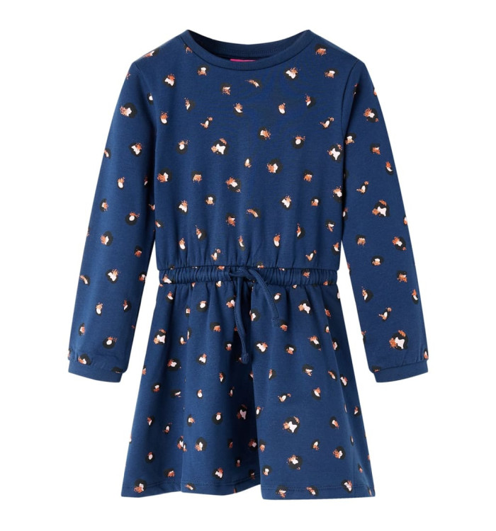 Robe pour enfants à manches longues bleu marine 116 | Mobilier & Déco