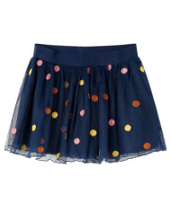 Jupe en tulle à pois pour enfants bleu marine 140 | Mobilier & Déco