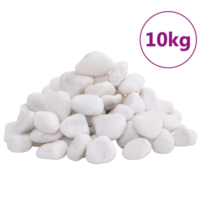 Galets polis 10 kg blanc 2-5 cm | Mobilier & Déco