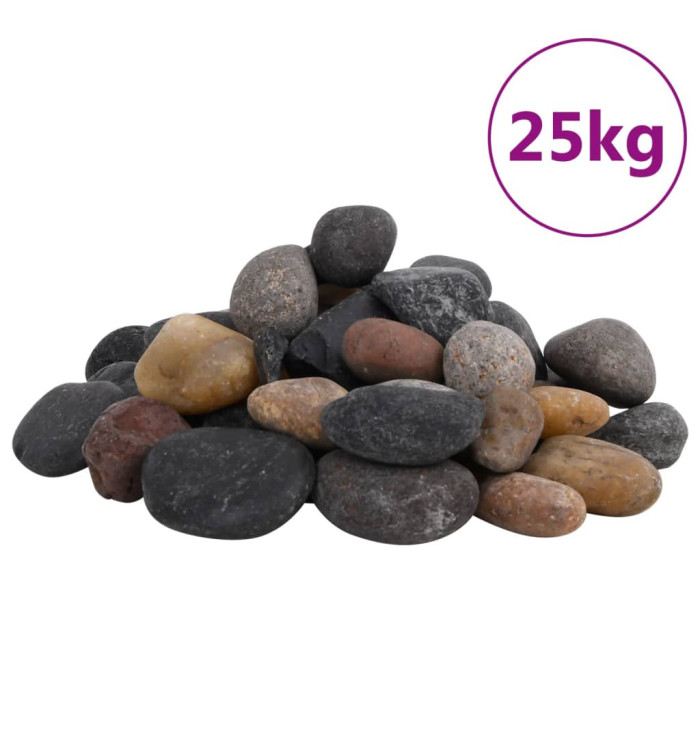 Galets polis 25 kg multicolores 5-8 cm | Mobilier & Déco