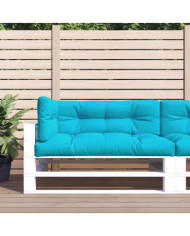 Coussins de palette lot de 3 turquoise tissu | Mobilier & Déco