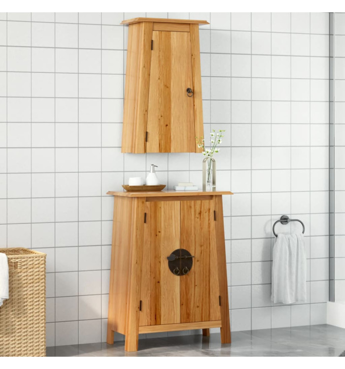Ensemble de meubles de salle de bain 2 pcs bois de pin massif | Mobilier & Déco