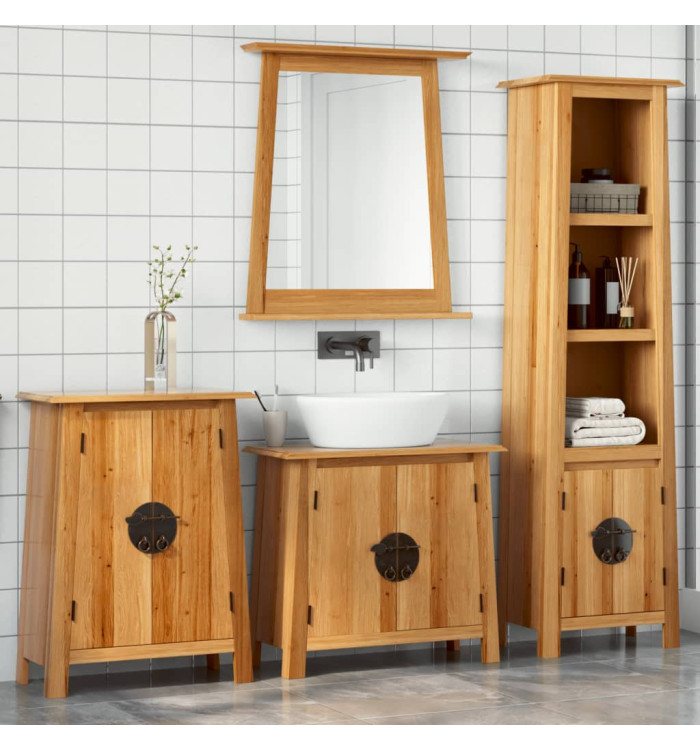 Ensemble de meubles de salle de bain 4 pcs bois de pin massif | Mobilier & Déco
