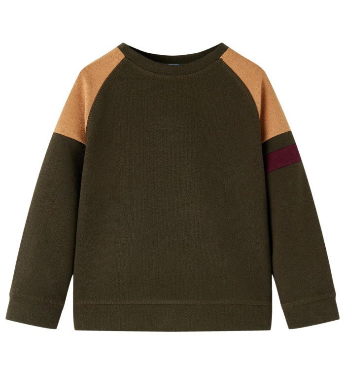 Sweatshirt pour enfants kaki foncé et camel 92 | Mobilier & Déco