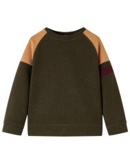 Sweatshirt pour enfants kaki foncé et camel 92 | Mobilier & Déco