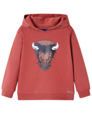 Sweatshirt à capuche pour enfants rouge brûlé 128 | Mobilier & Déco