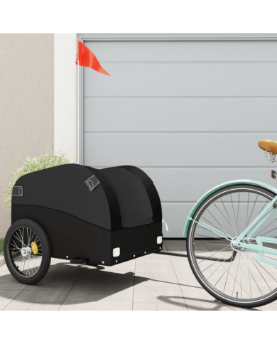 Remorque de vélo noir 45 kg fer | Mobilier & Déco